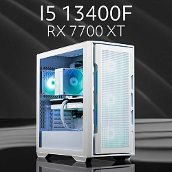 Системный блок Intel Core i5-13400F (AMD Radeon RX 7700 XT 12 Гб, RAM 16 ГБ DDR4, 1000 ГБ SSD), белый