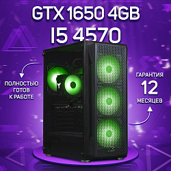 Системный блок Intel Core i5-4570 (NVIDIA GeForce GTX 1650 4 Гб, RAM 32 ГБ DDR3, 512 ГБ SSD), черный