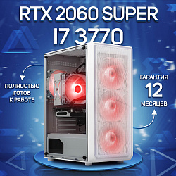 Системный блок Intel Core i7-3770 (NVIDIA GeForce RTX 2060 SUPER 8 Гб, RAM 16 ГБ DDR3, 256 ГБ SSD), белый