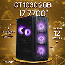 Системный блок Intel Core i7-7700 (NVIDIA GeForce GT 1030 2 Гб, RAM 16 ГБ DDR3, 1000 ГБ SSD), черный