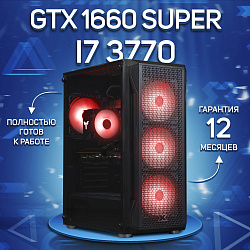 Системный блок Intel Core i7-3770 (NVIDIA GeForce GTX 1660 SUPER 6 Гб, RAM 16 ГБ DDR3, 512 ГБ SSD), черный