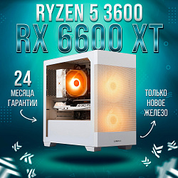 Системный блок AMD Ryzen 5 3600 (AMD Radeon RX 6600 XT 8 Гб, RAM 32 ГБ DDR4, 512 ГБ SSD), белый