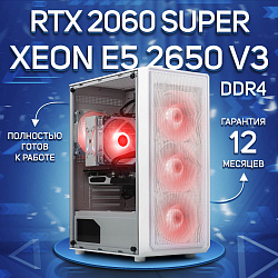 Системный блок Intel Xeon E5-2650V3 (NVIDIA GeForce RTX 2060 SUPER 8 Гб, RAM 16 ГБ DDR4, 1000 ГБ SSD), белый