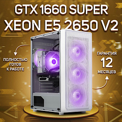 Системный блок Intel Xeon E5-2650V2 (NVIDIA GeForce GTX 1660 SUPER 6 Гб, RAM 32 ГБ DDR3, 512 ГБ SSD), белый