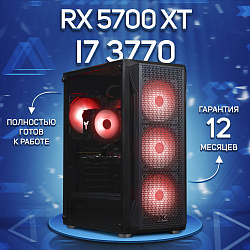 Системный блок Intel Core i7-3770 (AMD Radeon RX 5700 XT 8 Гб, RAM 16 ГБ DDR3, 256 ГБ SSD), черный