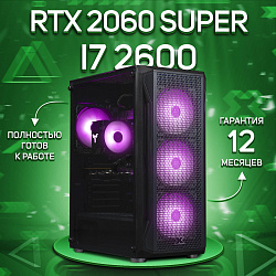Системный блок Intel Core i7-2600 (NVIDIA GeForce RTX 2060 SUPER 8 Гб, RAM 32 ГБ DDR3, 256 ГБ SSD), черный