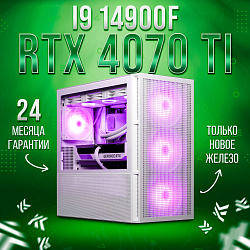 Системный блок Intel Core i9-14900F (NVIDIA GeForce RTX 4070 Ti 12 Гб, RAM 64 ГБ DDR5, 1000 ГБ SSD), белый