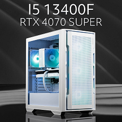 Системный блок Intel Core i5-13400F (NVIDIA GeForce RTX 4070 SUPER 12 Гб, RAM 16 ГБ DDR4, 2000 ГБ SSD), белый