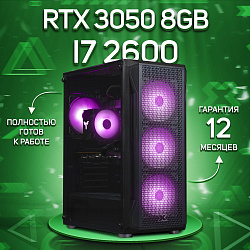 Системный блок Intel Core i7-2600 (NVIDIA GeForce RTX 3050 8 Гб, RAM 32 ГБ DDR3, 256 ГБ SSD), черный