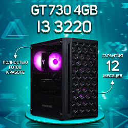 Системный блок Intel Core i3-3220 (NVIDIA GeForce GT 730 4 Гб, RAM 16 ГБ DDR3, 256 ГБ SSD), черный