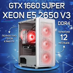 Системный блок Intel Xeon E5-2650V3 (NVIDIA GeForce GTX 1660 SUPER 6 Гб, RAM 32 ГБ DDR4, 1000 ГБ SSD), белый