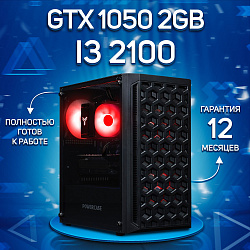 Системный блок Intel Core i3-2100 (NVIDIA GeForce GTX 1050 2 Гб, RAM 16 ГБ DDR3, 512 ГБ SSD), черный