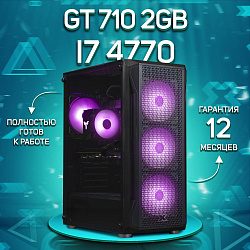 Системный блок Intel Core i7-4770 (NVIDIA GeForce GT 710 2 Гб, RAM 16 ГБ DDR3, 1000 ГБ SSD), черный
