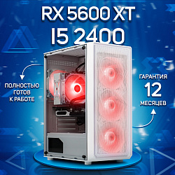 Системный блок Intel Core i5-2400 (AMD Radeon RX 5600 XT 6 Гб, RAM 32 ГБ DDR3, 256 ГБ SSD), белый