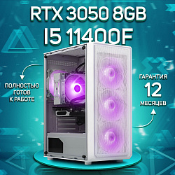 Системный блок Intel Core i5-11400F (NVIDIA GeForce RTX 3050 8 Гб, RAM 32 ГБ DDR4, 2000 ГБ SSD), белый