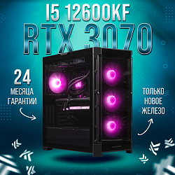 Системный блок Intel Core i5-12600KF (NVIDIA GeForce RTX 3070 8 Гб, RAM 16 ГБ DDR4, 2000 ГБ SSD), черный