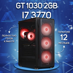 Системный блок Intel Core i7-3770 (NVIDIA GeForce GT 1030 2 Гб, RAM 32 ГБ DDR3, 1000 ГБ SSD), черный