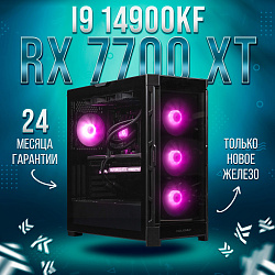 Системный блок Intel Core i9-14900KF (AMD Radeon RX 7700 XT 12 Гб, RAM 32 ГБ DDR5, 1000 ГБ SSD), черный
