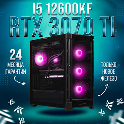 Системный блок Intel Core i5-12600KF (NVIDIA GeForce RTX 3070 Ti 8 Гб, RAM 32 ГБ DDR4, 2000 ГБ SSD), черный