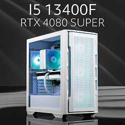 Системный блок Intel Core i5-13400F (NVIDIA GeForce RTX 4080 SUPER 16 Гб, RAM 16 ГБ DDR4, 2000 ГБ SSD), белый