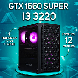 Системный блок Intel Core i3-3220 (NVIDIA GeForce GTX 1660 SUPER 6 Гб, RAM 32 ГБ DDR3, 512 ГБ SSD), черный